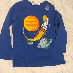 NWT. Size 3 years. Blue Gap space long sleeve tshirt.